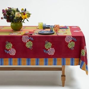 Lisa Corti Hand-Stamped Tablecloth